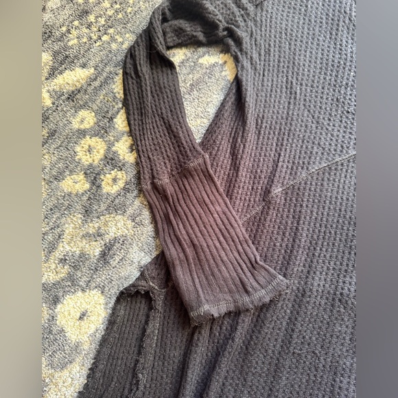 Free People Long Sleeve Raw Hem Black Tunic, S - Picture 12 of 16